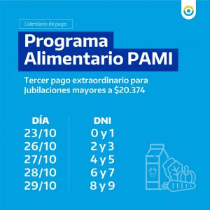 Pago del programa alimentario