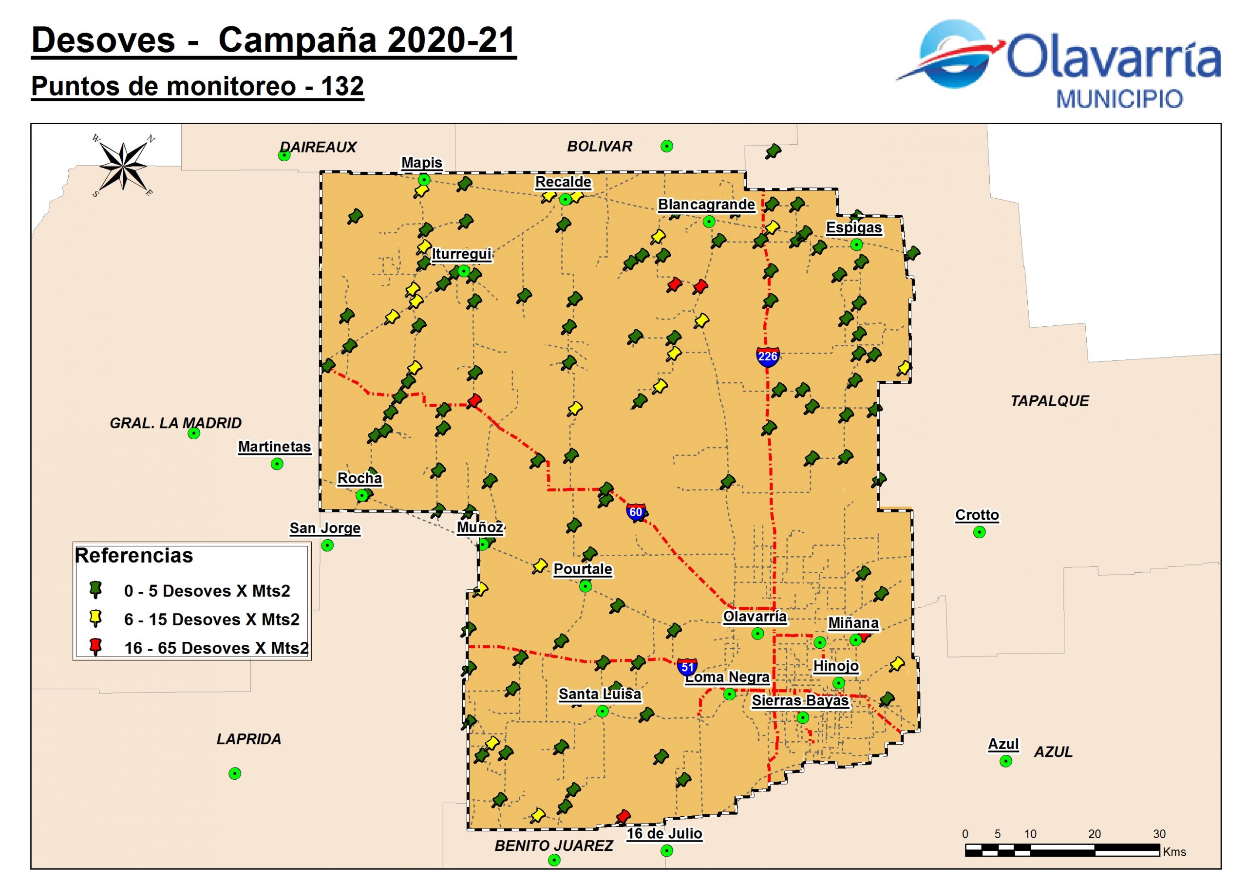 Puntos de monitoreo Tucura