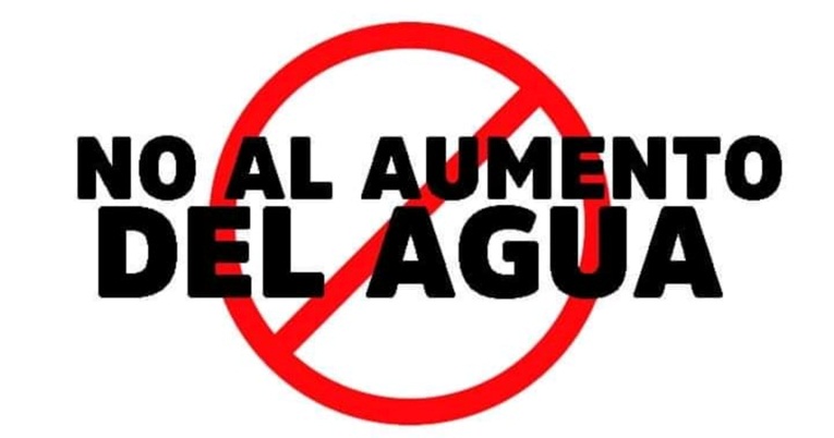 no al aumento del agua