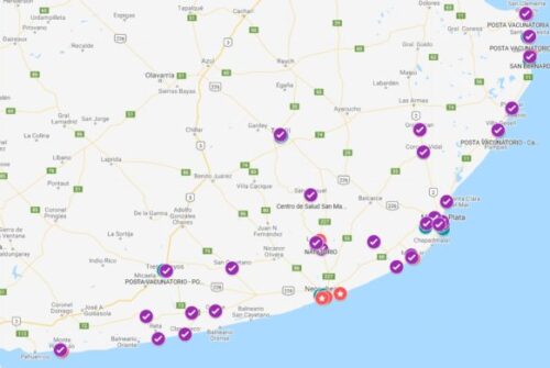 Los turistas de la provincia pueden consultar un mapa con puestos de vacunación y testeos