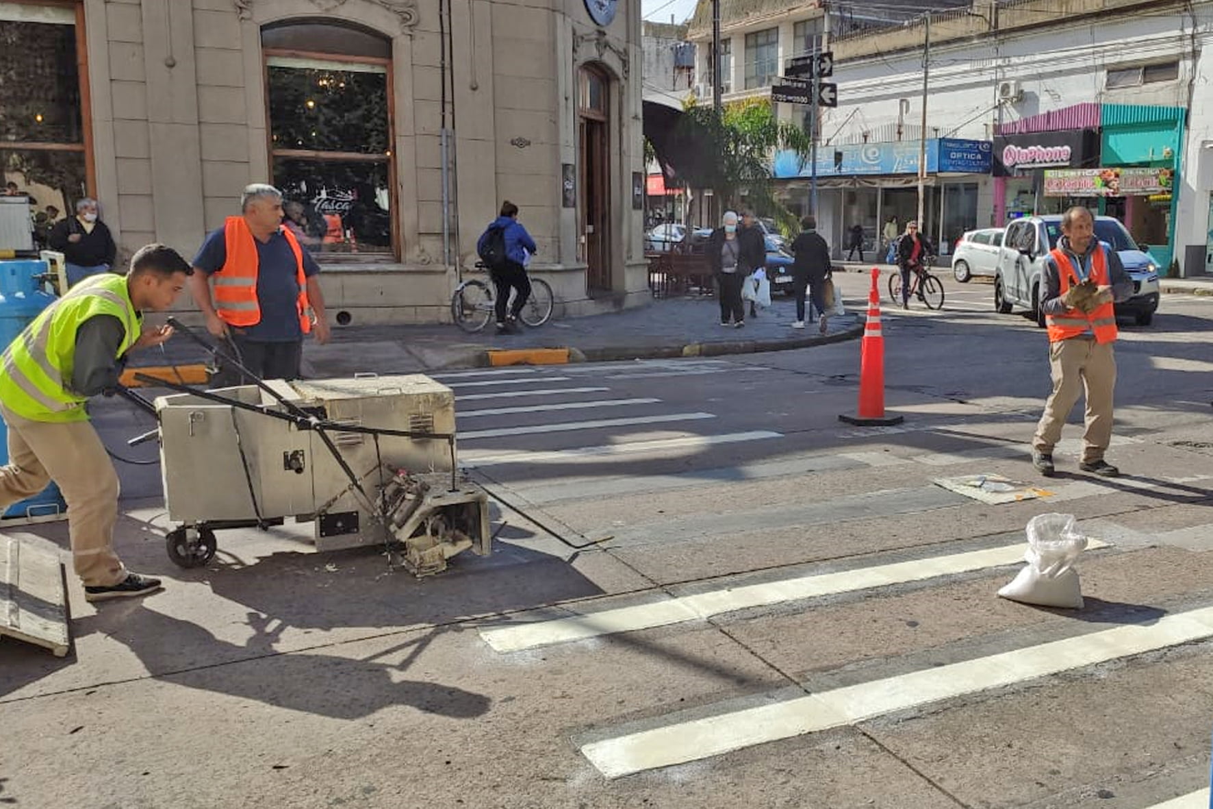 Demarcación vial en distintos