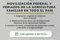 Este miércoles habrá una movilización pidiendo por las leyes para la agricultura familiar