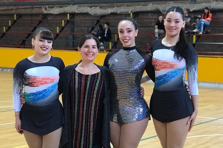 Tres patinadoras boquenses tuvieron