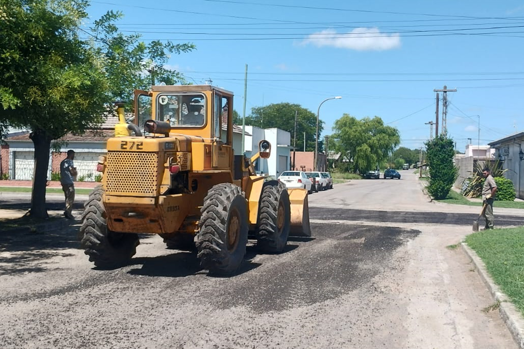 Trabajos de bacheo en
