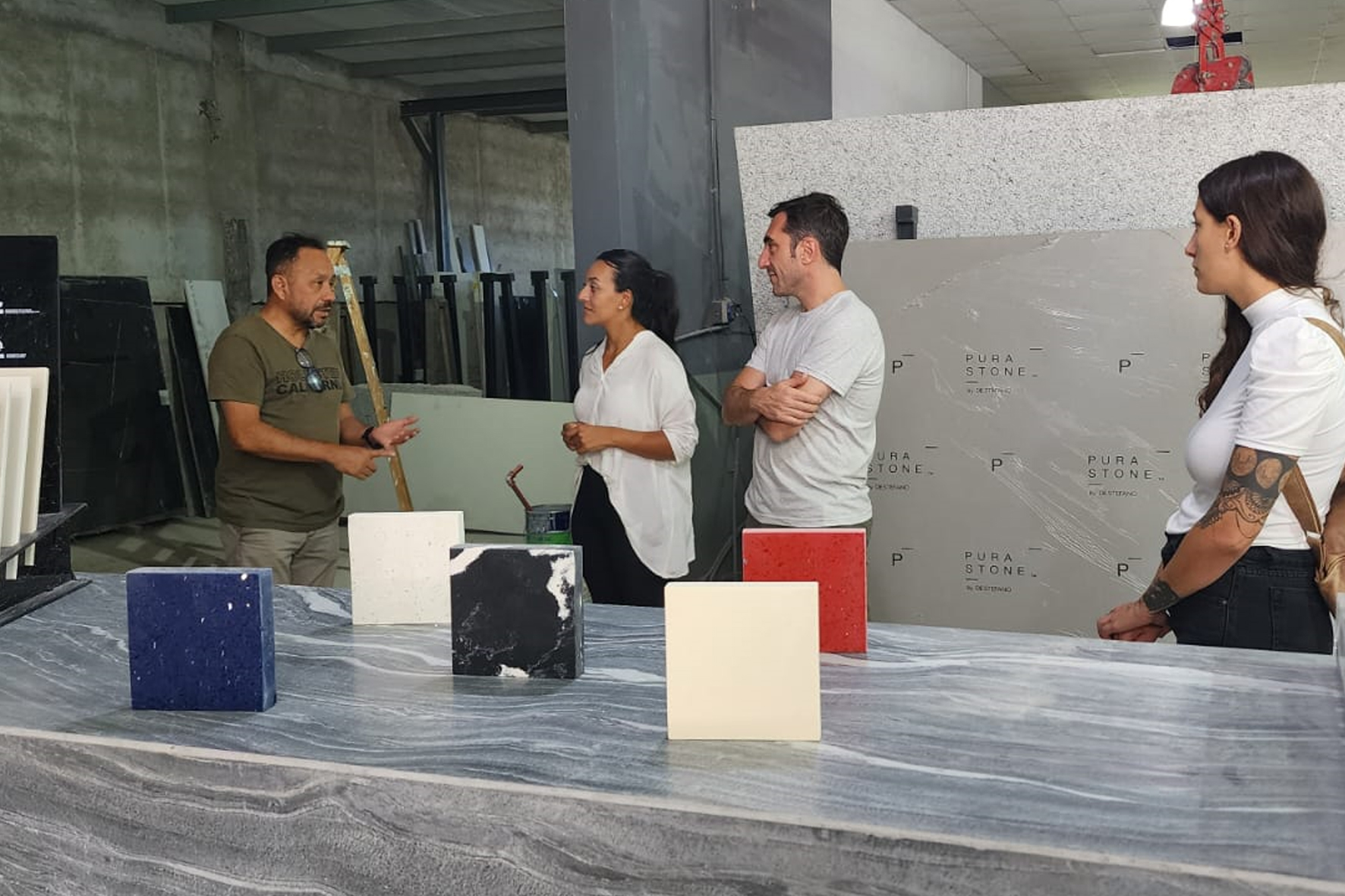 Visita a la Marmolería