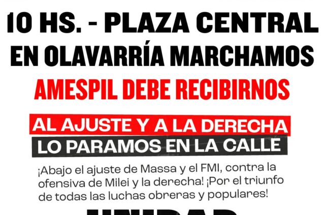 Movilización este jueves