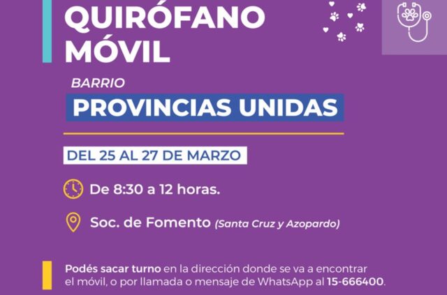 El Quirófano Móvil atenderá