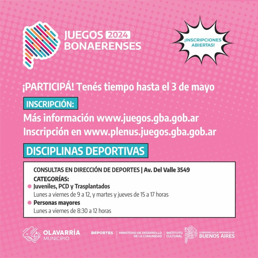 Últimos días para anotarse