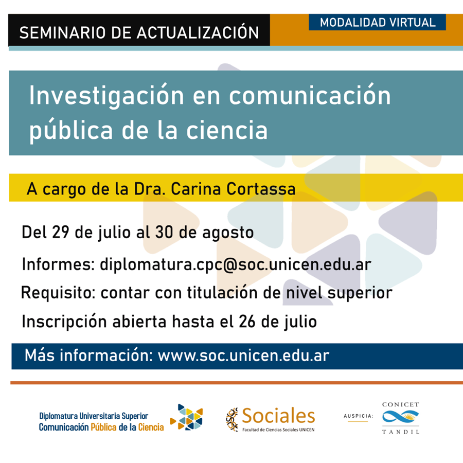 Sociales ofrecerá el seminario