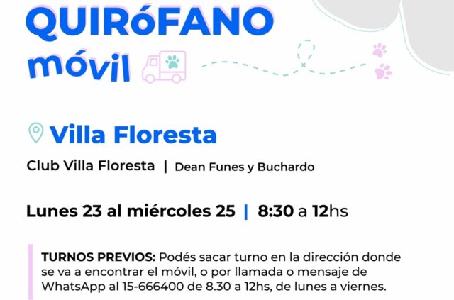 Atenderá en Villa Floresta