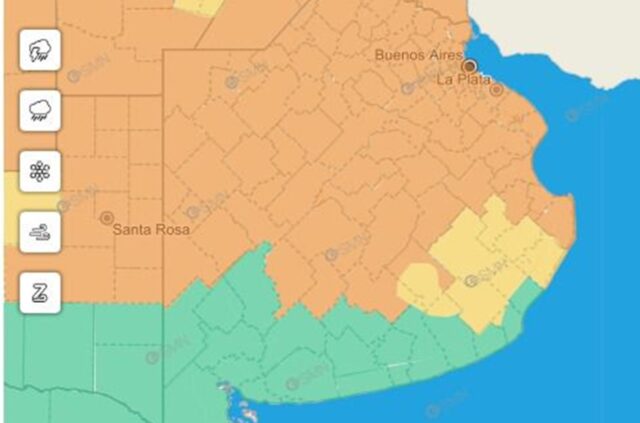 Alerta naranja por tormentas