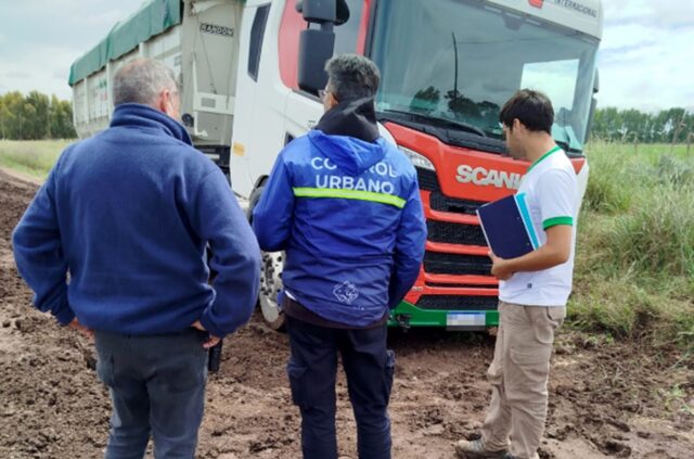Transportistas infraccionados por circular