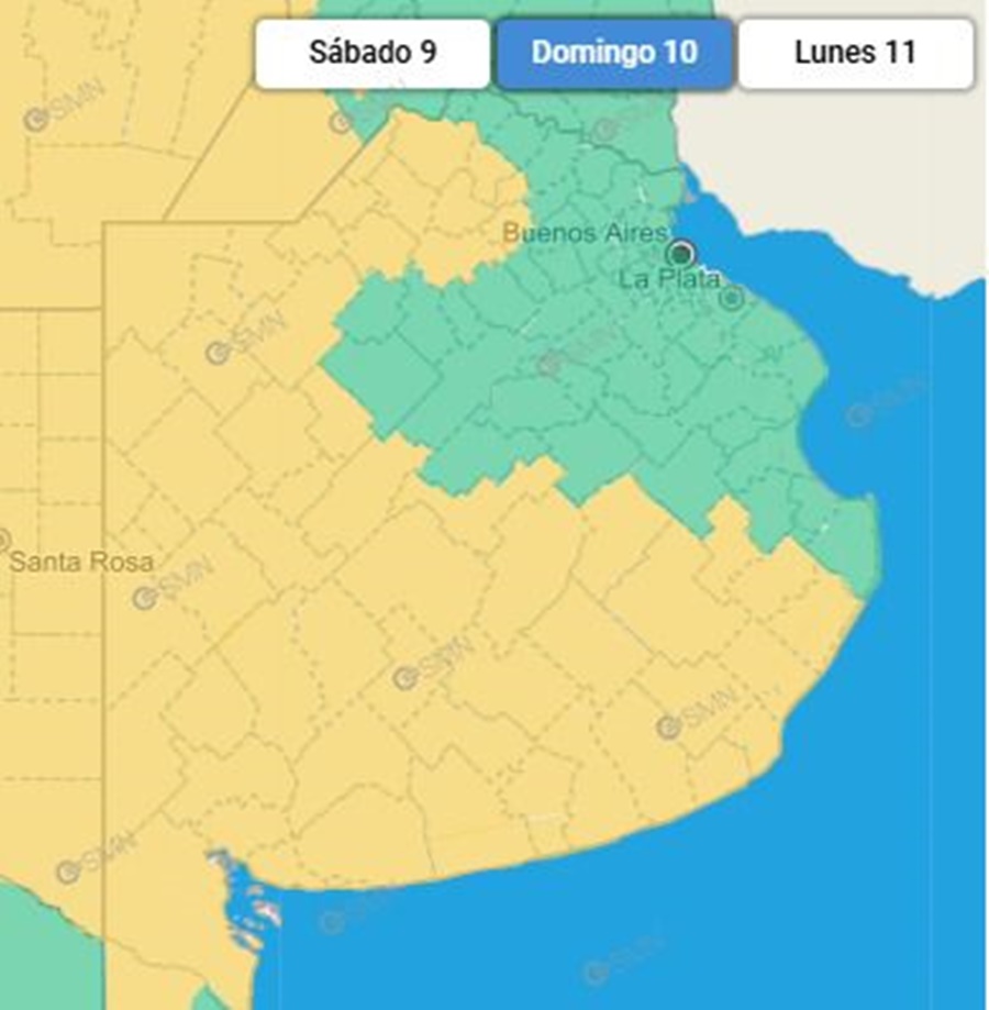Alerta amarilla por