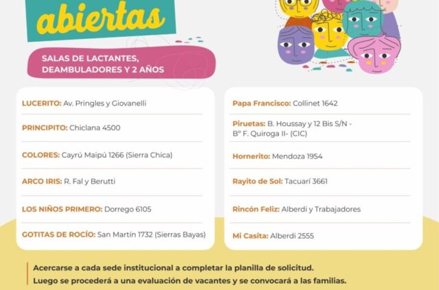 Inscripciones abiertas en los