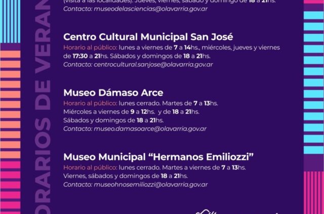 Horarios de verano de