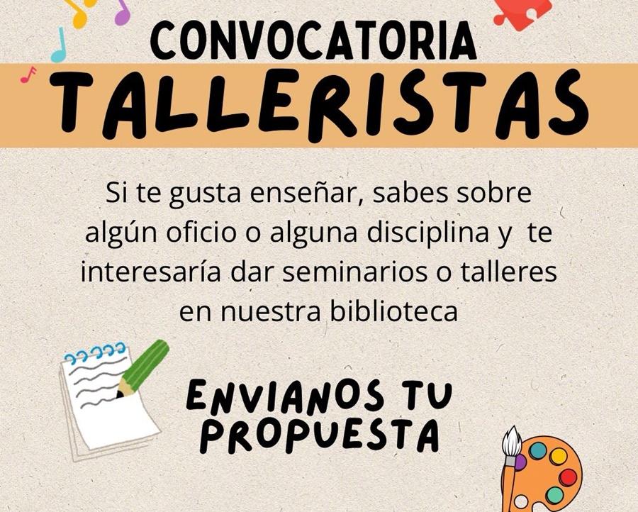 Convocatoria a talleristas en