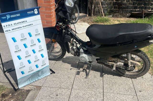 Recuperan moto robada en