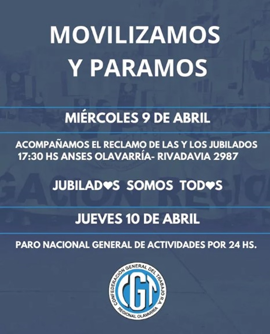 Este miércoles habrá movilización