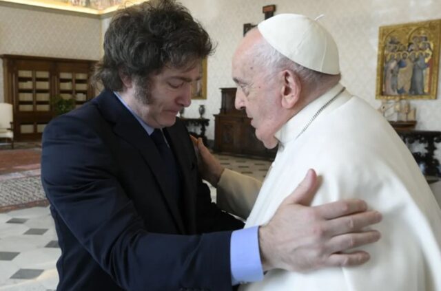 Milei despidió al papa