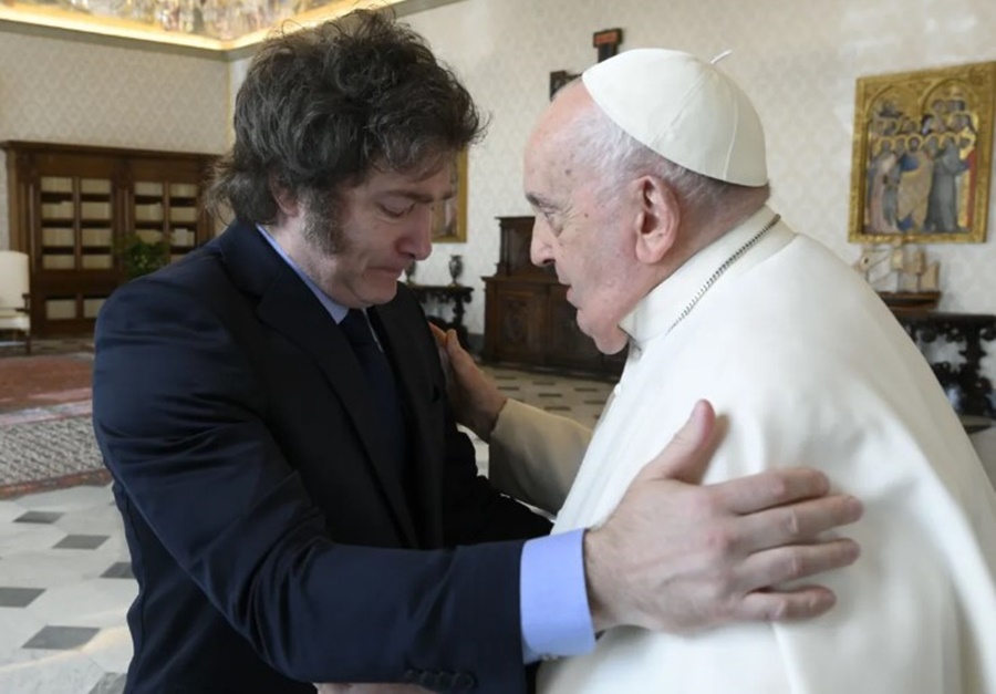 Milei despidió al papa