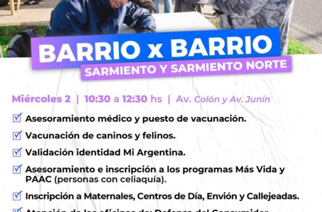Estará en los barrios