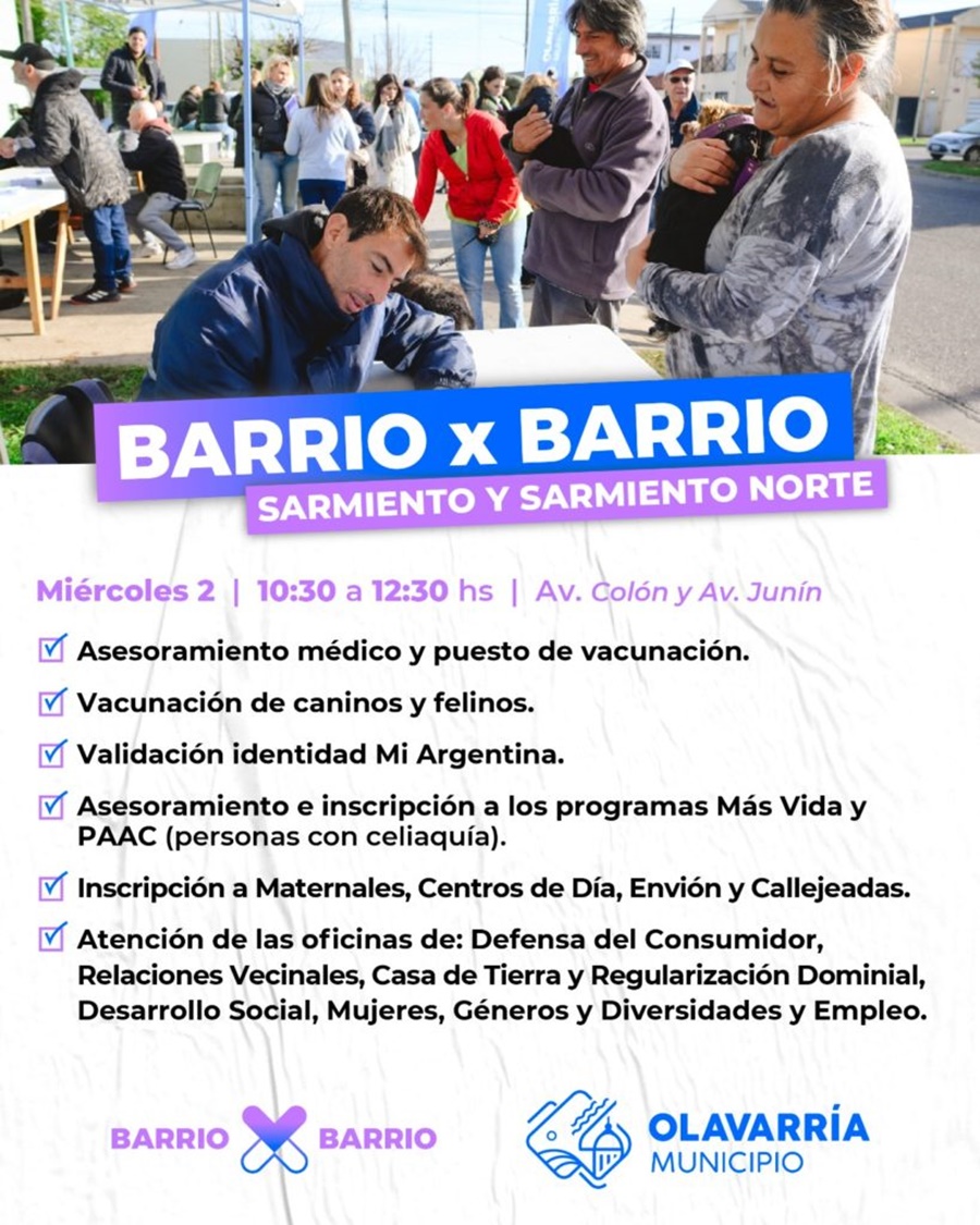 Estará en los barrios