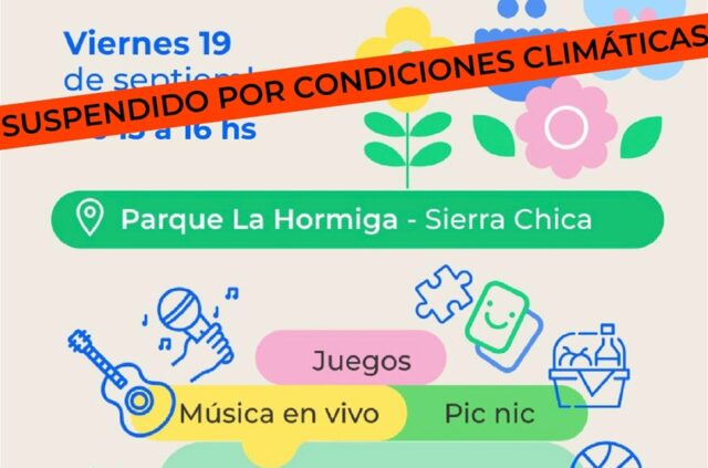 Actividades suspendidas debido a