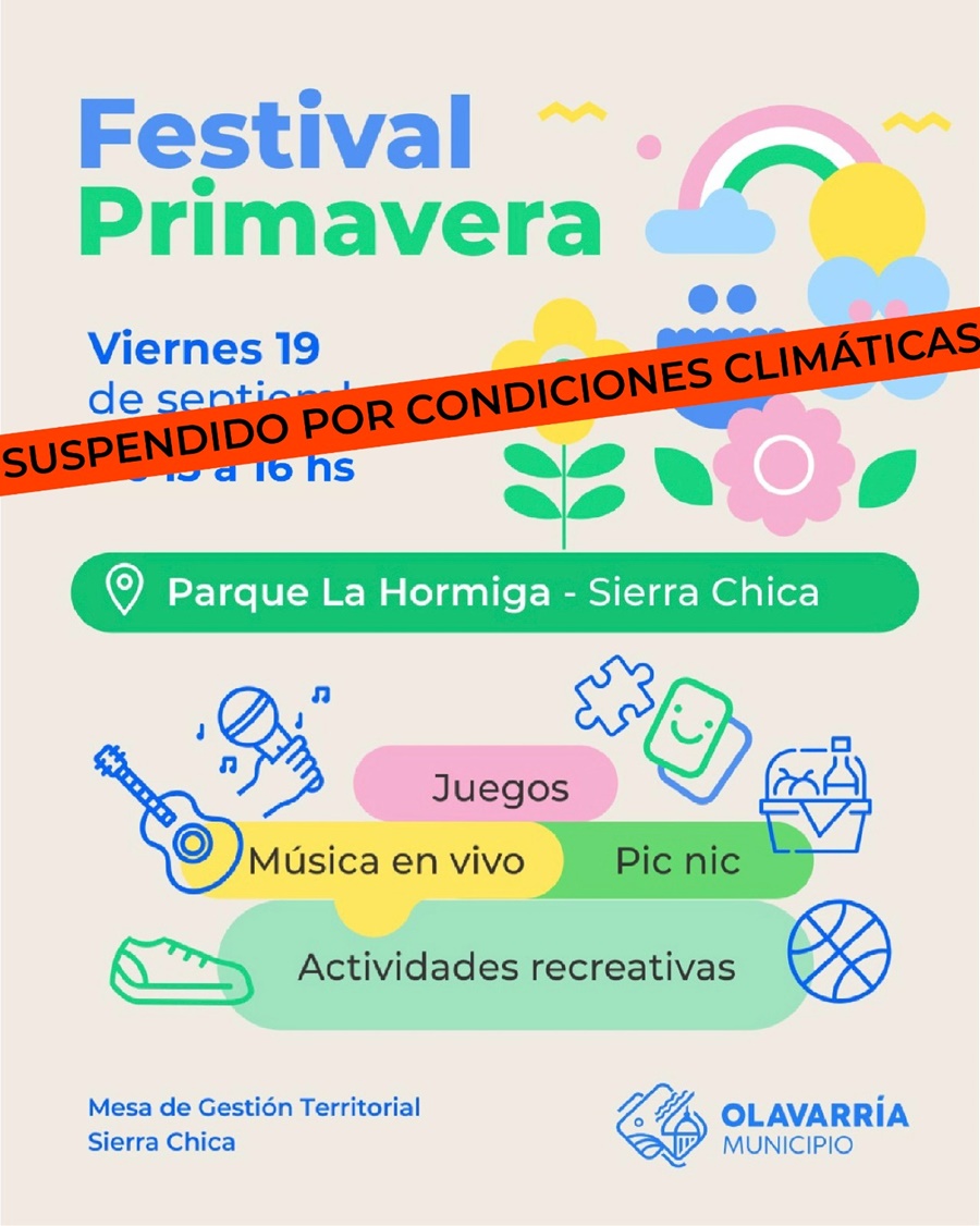 Actividades suspendidas debido a