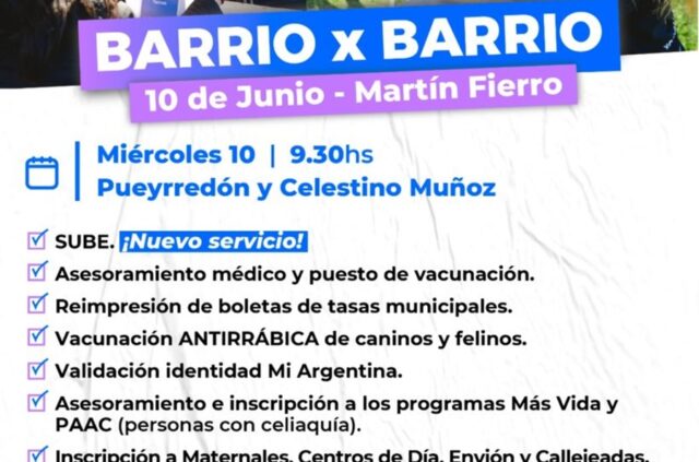 Dos barrios recorrera el