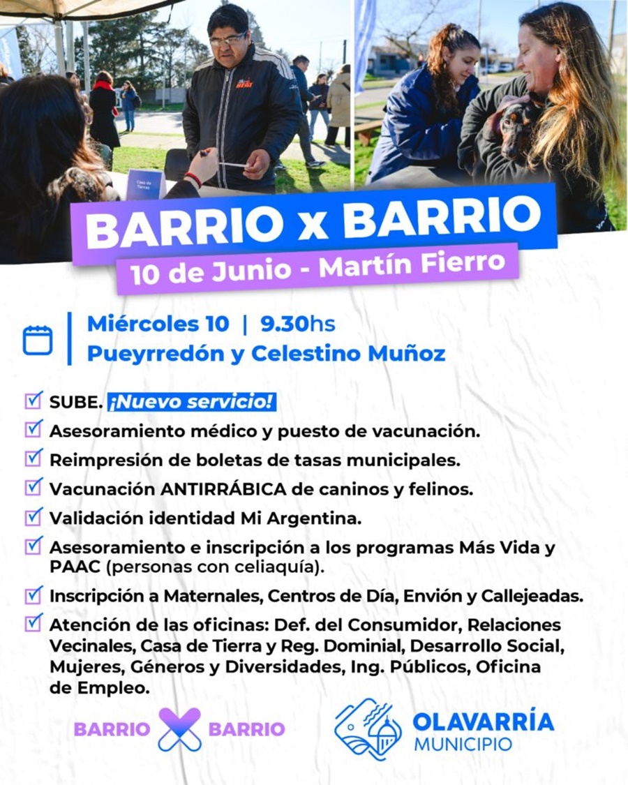 Dos barrios recorrera el