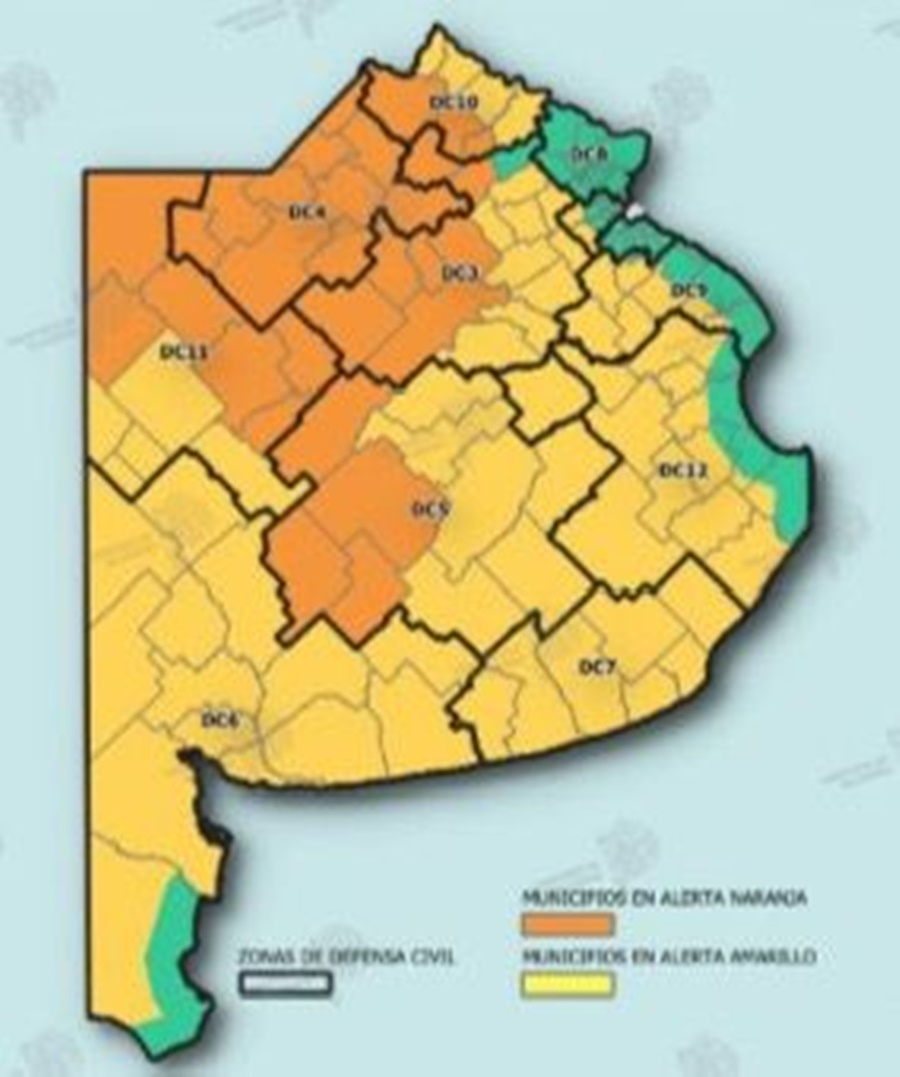 Rige un alerta amarillo