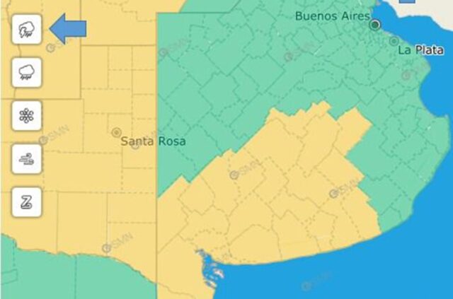 Rige un alerta amarillo