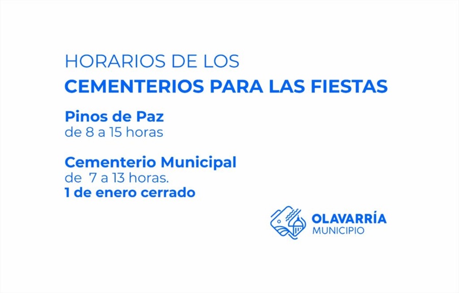 Horarios de cementerios durante
