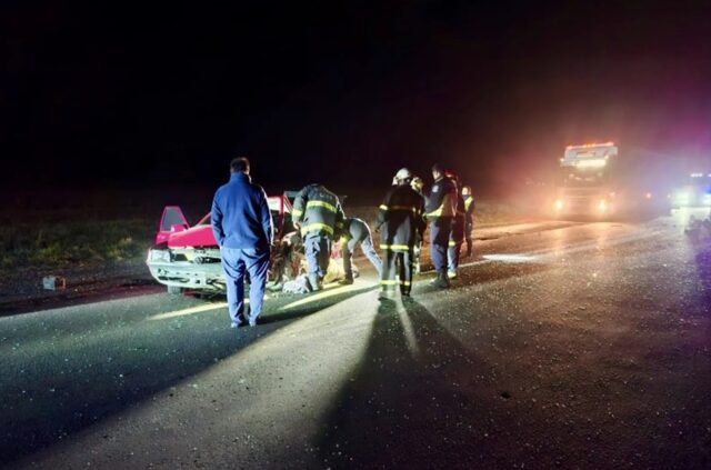 Trágico choque frontal en