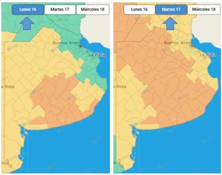 Alerta naranja en Olavarría