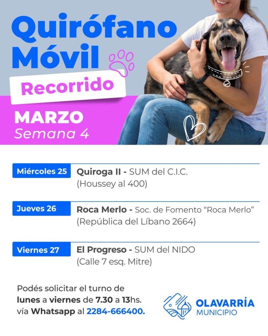 Informan el recorrido semanal