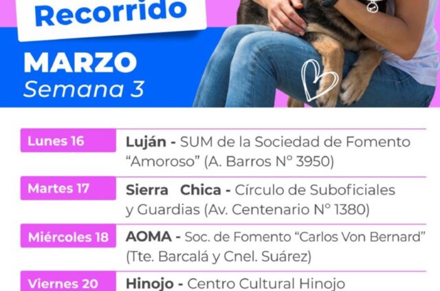 Informan el recorrido semanal