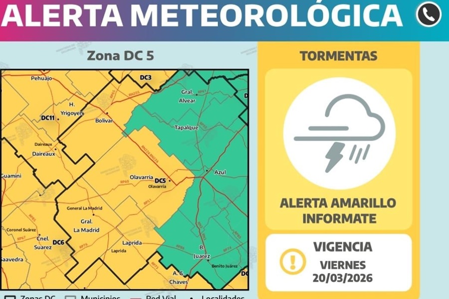 Rige un alerta para