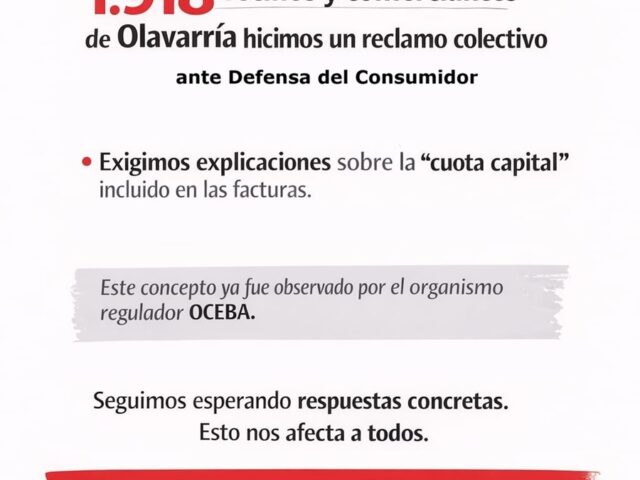Olavarría se planta