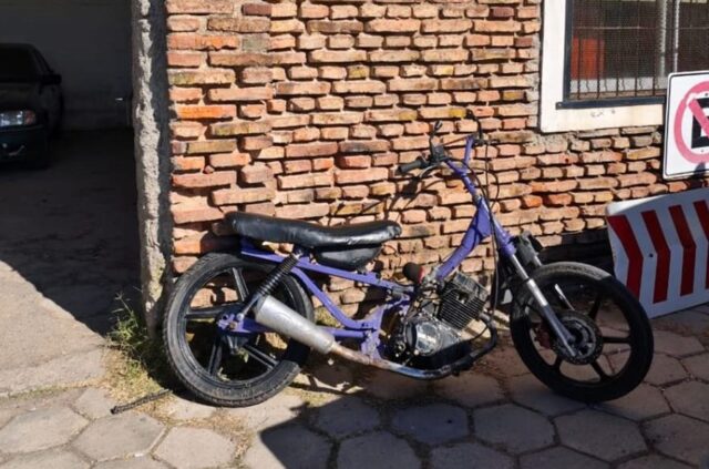 Secuestran motovehículo con numeración
