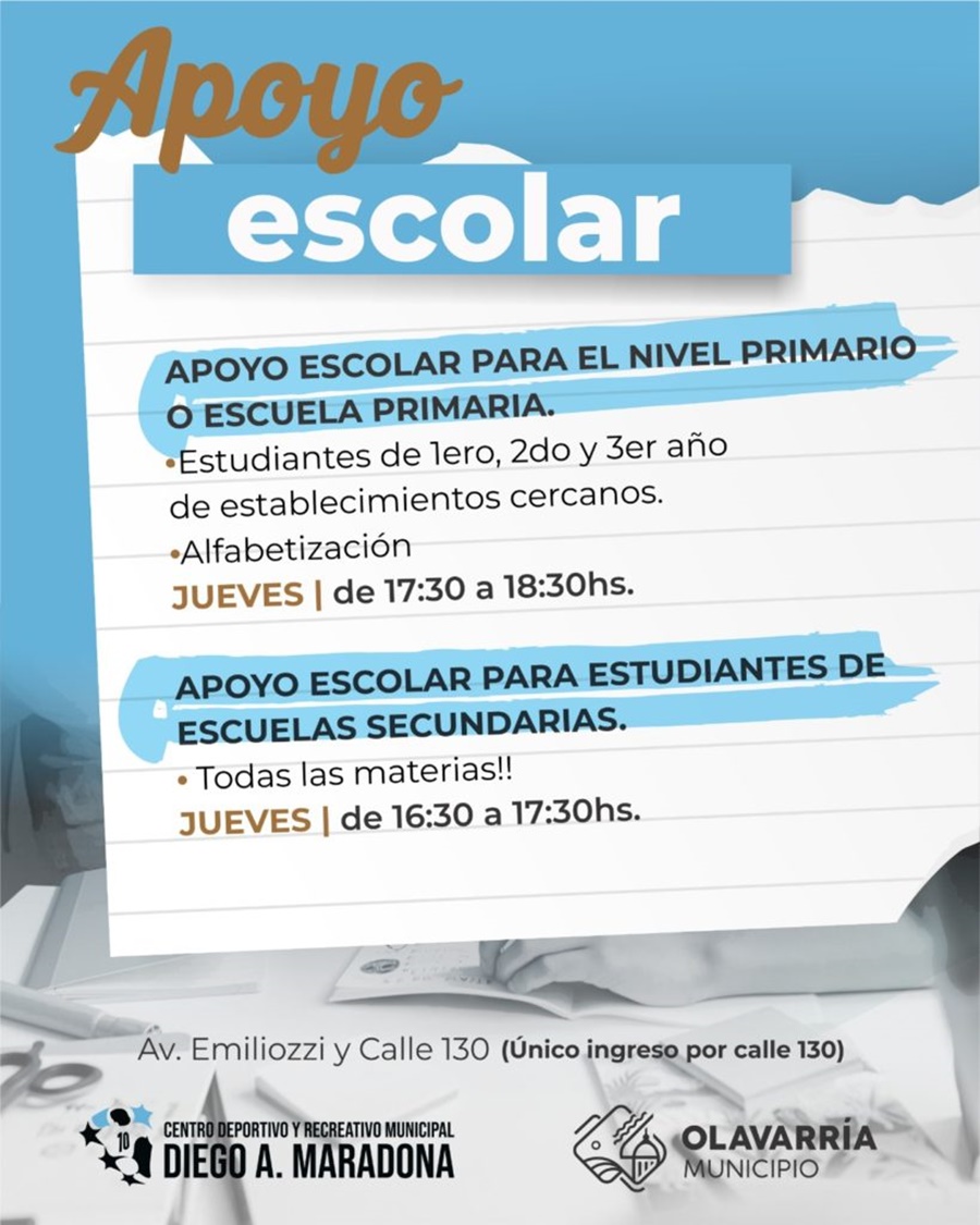 Clases de apoyo escolar