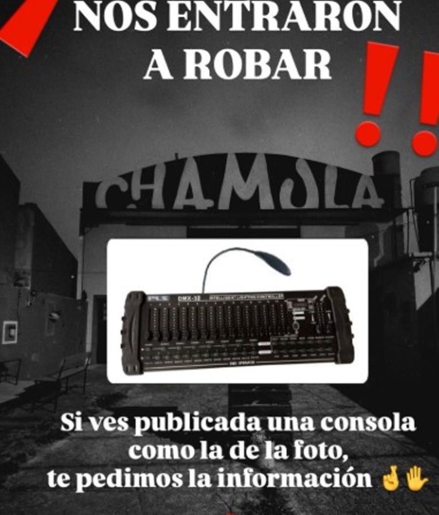 Robaron equipos de sonido