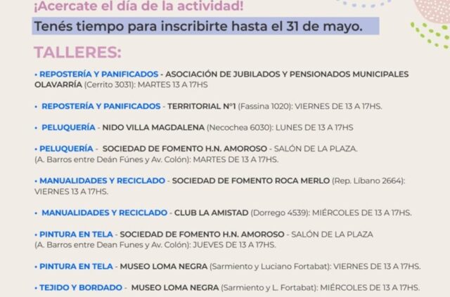 Sumate a los talleres