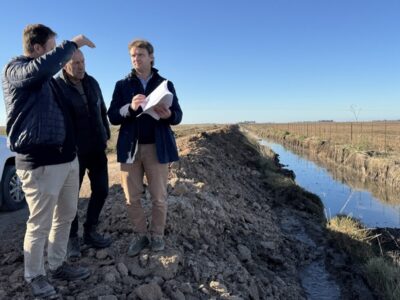 Wesner recorrió obras rurales