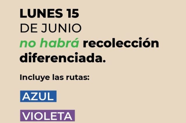 El lunes no habrá