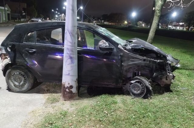 En un auto robado