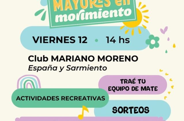 Invitan a personas mayores a compartir una jornada de encuentro