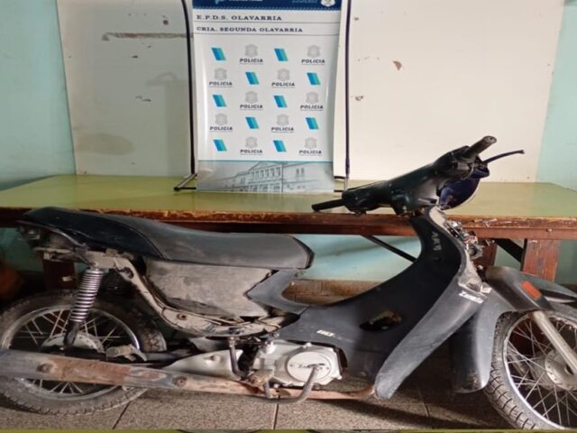 Recupero de motocicleta tras