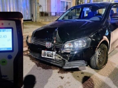Alcoholizado colisionó contra una